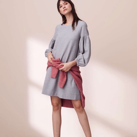 Lou & Grey Dresses & Skirts - Lou & Grey Puffy Sleeve Sweatshirt Dress XS